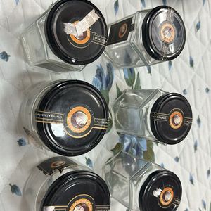 6 Piece Glass Jar