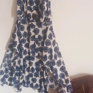 Beautiful Blue And White Women Frock