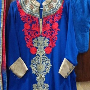 Partywear Suit Set L Size 40 Bust With Chudidaar