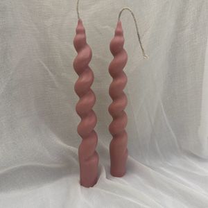 Set Of 2 Spiral Candle