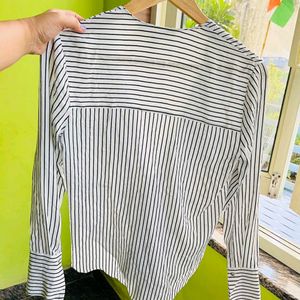 Forever New Blue stripped knot top