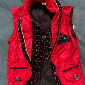 Velvet Waist Coat And Pant-2 Year Old