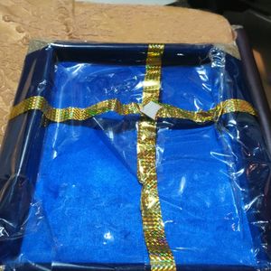 Blue Packing Tray Satin And Velvet