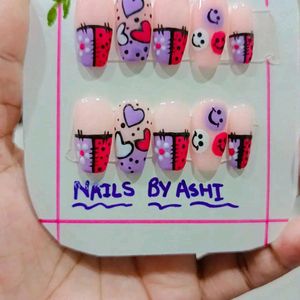 Hand Made Stick On Nail Extension New