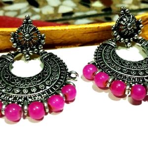 Kurta with Oxidized Earrings