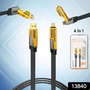 4 in 1 Fast Charging Cable With Multiport USB-C to