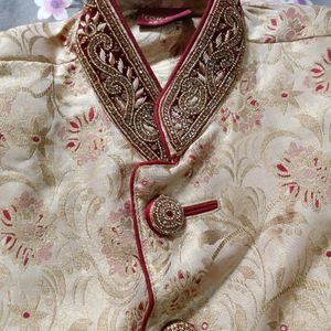 Golden Colour Groom's Sherwani Set