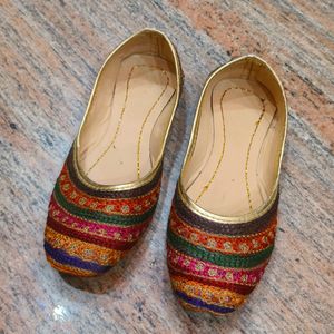 Multicolour Flat Women Footwear - Fancy Jaipuri