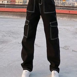 Black Cargo Pants From Urbanic