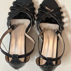 Black Summer Heel Sandals