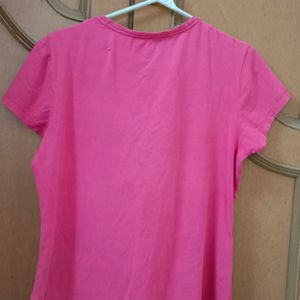 Jockey Pink T Shirt Perfect For Gym And Yoga