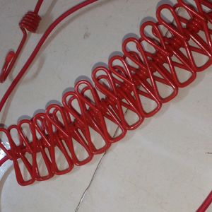 Cloth Hanging Rope With 12 Attach Clip