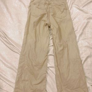 H&M Beige Wide Leg Jeans (new)