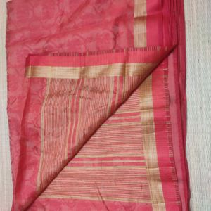 Jute Silk Saree With Blouse piece