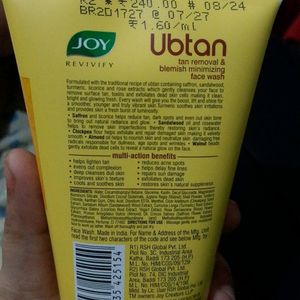 Joy Ubtan Face Wash New Pack