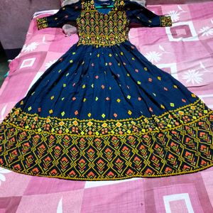 Plastic Mirror&Embroidery Work Anarkali Dress