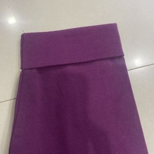 Purple Mini Dress With Round Neck