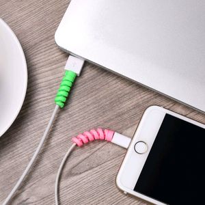 Spiral charger cable protector