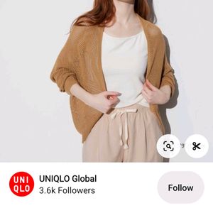 🆕 Uniqlo 3D Knit Mesh Shrug