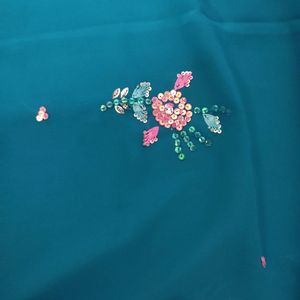 Blue Pink Jamli Saree