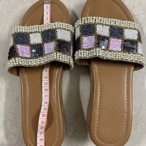 Beaded Platform Slippers For Sale!