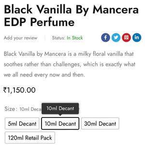 Mancera Black Vanilla 10ml