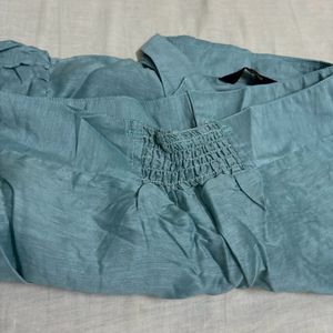 Sky Blue Crop Top Stretchable And Unused