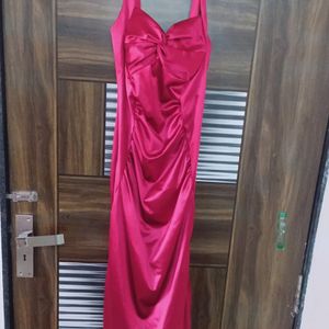 Rose Colour Bodycon Dress