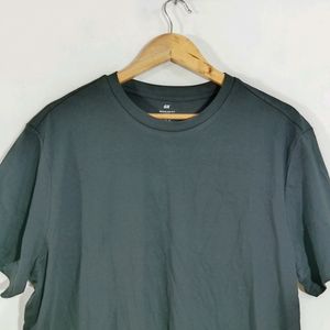 Black Plain Casual T-shirt (Men)