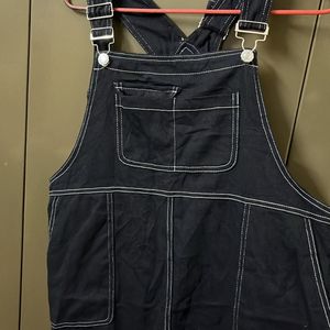 Black Denim Dungaree