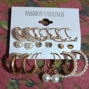 9 Pairs Of Beutiful Earings & Studs