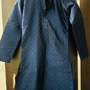 Handstiched Kurta Dark Blue