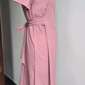 Korean Tie Around Cotton Dress