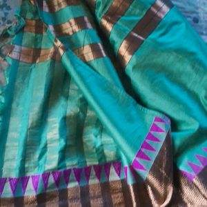 Attractive Sea Green Saree