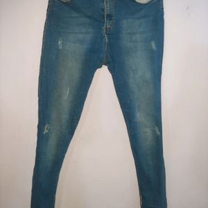 Blue skinny jeans