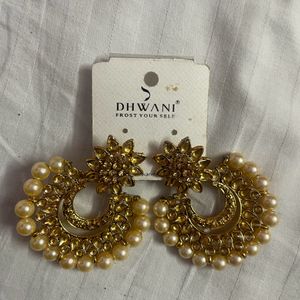 Golden Pearl Earrings