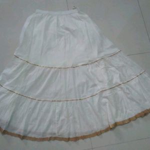 New Off White Colour Skirt