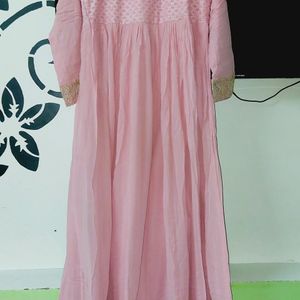 Pink Pure Georgette Anarkali Frock