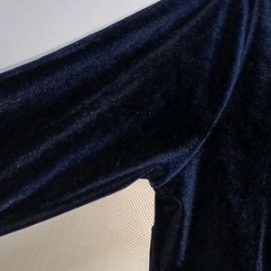 Blue Velvet Body-con Party Wear