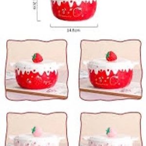 Strawberry Ceramic Ramen Bowl - Pink