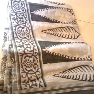 Grey Saree Type Cotton Blend