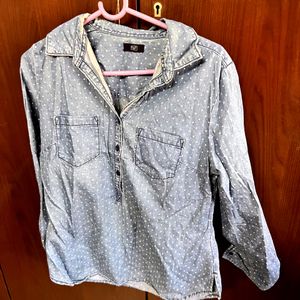 Shirt Style Denim Top