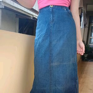 Denim Long Skirt