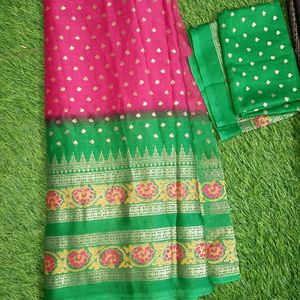 Beautiful Foil Print Saree