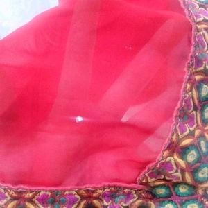 Dual Contrast Saree