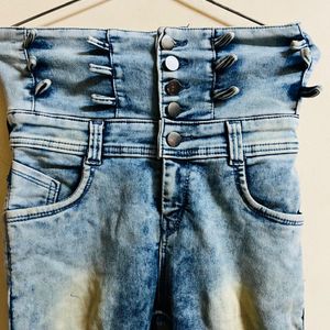 5 Button High Waist Jeans