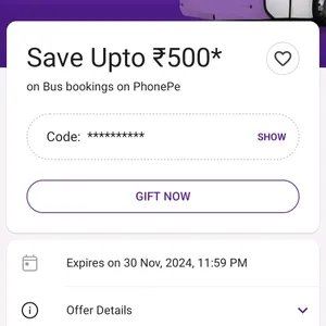 Save Upto ₹500 On Booking Bus