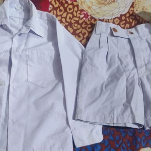 School Uniform White Shorts And Shirt