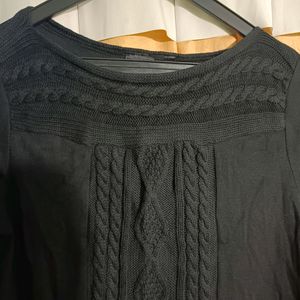 Trendy Full Sleeves Black Top