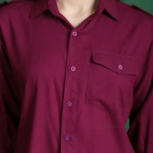 Solid Marron Shirt